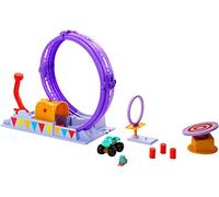 Disney and Pixar Cars On The Road Showtime Loop Playset with Ivy Monster Truck,
