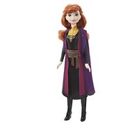 Mattel Disney Frozen 2 Anna con chaleco Muñeca con look de la película, juguete +3 años (HLW50)