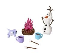 Mattel Disney Frozen Amigos de acampada Muñecos de Olaf y Bruni con accesorios, juguete +3 años (HLW62)