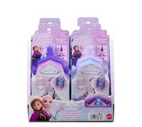 Mattel Disney Frozen Castillo Sorpresa de Anna o Elsa con 4 sorpresas, incluida una muñeca pequeña, un Conjunto Storytime Stackers y 2 Accesorios (el Personaje Puede Variar), JNL62