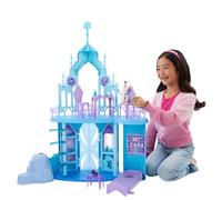 Mattel Disney Frozen Conjunto de juego Palacio de hielo de Elsa de más de 76cm de altura con figura de Olaf, 5 zonas de juego y 21 accesorios, inspirado en las películas, JGG41