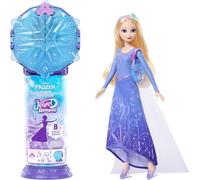 Mattel Disney Frozen Elsa Patinadora Muñeca de Moda y Accesorios con 8 sorpresas, Incluido joyero con Forma de Copo de Nieve, Anillo para los peques y Piezas de Juego, JMC93