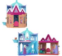 Mattel Disney Frozen Elsa Small Doll Playset w/ 10 Play Areas, 3 Animal Friends