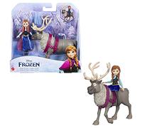 Mattel Disney Frozen Minis Anna y Sven Muñeca pequeña con reno de juguete, +3 años (HLX03)