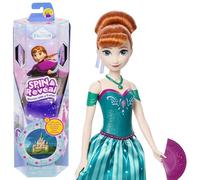 Mattel Disney Frozen Spin & Reveal Anna Conjunto de muñeca de moda, con 11 sorpresas, incluidos 5 accesorios, 5 pegatinas y escena de juego, inspirado en la película de Disney, JBG60
