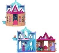 Mattel Disney Frozen Storytime Stackers Elsa Conjunto de juego con muñeca pequeña, 10 zonas de juego, 3 animales y 8 accesorios, inspirado en 'Animals of Arendelle', JFG28