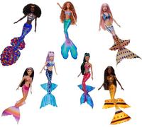 Mattel Disney La Sirenita Pack 7 hermanas Muñecas sirenas con pelo largo, juguete +3 años (HPT16)