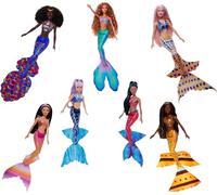 Mattel Disney La Sirenita Pack 7 hermanas Muñecas sirenas con pelo largo, juguete +3 años (HPT16)