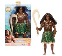 Mattel Disney Moana Toys, Maui Doll with Removable Fashion, Curly Hair, Fishhoo