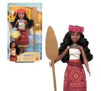 Mattel Disney Muñeca Cantante Vaiana 2, canta en 4 idiomas | Muñeca de moda articulada canta en Español, Inglés, Francés e Inglés , 5 accesorios, JBT62