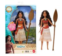 Mattel Disney Muñeca Vaiana cantarina con Ropa Exclusiva y 2 Accesorios, Canta “How Far I’ll Go” en 4 Idiomas, Inspirada en la película de acción Real, JLV17
