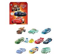 Mattel Disney Pixar Cars Pack de 10 coches de juguete, incluye a Rayo McQueen, inspirados en las películas de “Cars”, juguete +3 años (HBW15)