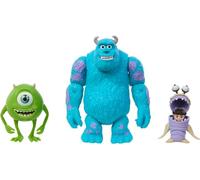 Mattel Disney Pixar Monsters, Inc Storyteller - Paquete de 3 figuras de acción, personajes de Sulley Mike y Boo en paquete Get Boo Home, juguetes auténticos a escala de 3 pulgadas