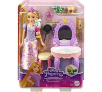 Mattel Disney Princesa , muñeca Rapunzel con ropa y tocador con 10 accesorios y su mascota Pascal +3 años Mattel HLX28