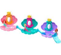 Mattel Muñecas pequeñas Disney Princess Mermaid Bath Surprise – Accesorios en concha y toboganes