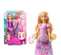 Mattel Disney Princesas Historias de Rapunzel 2 en 1 Muñeca de moda, juguete inspirado en “Enredados” de Disney con 9 accesorios y 2 looks con 2 corpiños encajables y 2 faldas, JBG09
