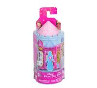 Mattel Disney Princesas o Villanas Torre sorpresa Conjunto de juego apilable con muñeca pequeña y 3-4 accesorios inspirados en las películas (los personajes pueden variar), JBL46