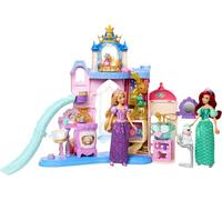 Mattel Disney Princesas Palacio de mascotas Conjunto de juego con 7 zonas de juego, 3 mascotas, muebles y 17 accesorios, más de 65cm de altura, inspirado en las películas, JBF96