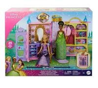 Mattel Disney Princess Set de juego de armario portátil con forma de castillo, c