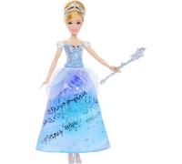 Mattel Disney Princess Cinderella Light-Up Dress Fashion Doll with Sounds & Magi