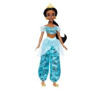 Mattel Disney Princess Enchanted Stories - Muñeca de moda de jazmín, muñeca de Aladdin posable con traje brillante, tiara y accesorios, juguete para niños a partir de 3 años