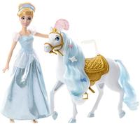 Mattel Disney Princess Juguetes, Muñeca Cenicienta con Caballo y accesorios inspirados en la película de Disney, juguete +3 años, HPF95