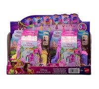 Mattel Disney Princess Juguetes, Muñeca pequeña y Carruaje Sorpresa | Muñeca pequeña y carruaje con figura amiga, revelación de carruaje, inspirado en películas (personajes pueden variar), JLH89