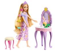 Mattel Disney Princess Juguetes, muñeca Rapunzel con ropa, Pascal y 10 accesorios inspirados en la película de Disney, juguete +3 años, HLX28