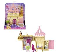 Mattel Disney Princess Minis Castillo de Bella Casa de muñecas apilable con figura, muebles y accesorios, juguete +3 años (HPL52)