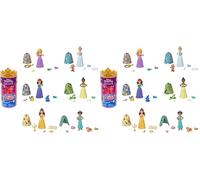 Mattel Disney Princess Minis Color Reveal Muñeca Princesa surtida Que Revela su Color con Agua con Accesorios Sorpresa, Juguete +3 años (HMB69) (Paquete de 2)