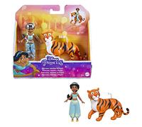 Mattel Disney Princess Minis Jasmín y Rajah Muñeca pequeña con tigre de juguete, +3 años (HLW83)