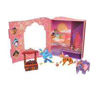 Mattel Disney Princess Minis Libro de cuentos Aladdin Pack de 6 figuras de la película, juguete +3 años (HPL57)