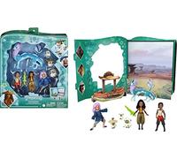 Mattel Disney Princess Minis Libro de cuentos Raya y el último dragón Pack de figuras de la película, juguete +3 años (HLX24)