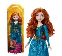 Mattel Disney Princess Muñeca Merida con Vestido de Colección | Moda brillante con falda, tiara y zapatos extraíbles, articulada y coleccionable, inspirada en Brave de Disney Pixar, HLW13