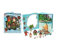 Mattel Disney Princess, Playset libro de cuentos Moana/Vaiana , incluye 6 personajes, HLW90