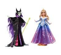 Mattel Disney Princess Set de 2 muñecas con bruja Maléfica y princesa Aurora, juguete para coleccionistas inspirado en “La bella durmiente”, +6 años (HPG10)