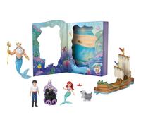 Mattel Disney Princess Toys Ariel Mermaid Doll Story Set con 4 mu ecas peque as, 2 figuras de animales y 1 accesorio inspirado en Disney La Siren