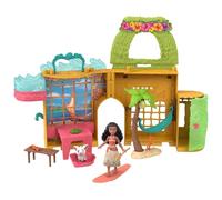 Mattel Disney Princess Toys, casa de muñecas Moana Storytime Stackers con muñeca pequeña Moana, 1 Amigo Animal y 9 Accesorios, Inspirada en la película Disney