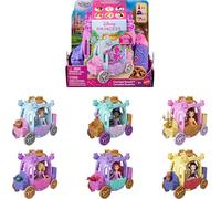 Mattel Disney Princess Toys, muñeca pequeña Sorpresa y vehículo de Carro con 1 Figura de Amigo, revelación de Carro, Inspirado en películas (los Personajes Pueden Variar)