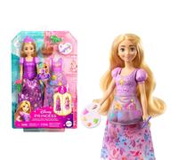 Mattel Disney Princesas Historias de Rapunzel 2 en 1 Muñeca de moda, juguete inspirado en “Enredados” de Disney con 9 accesorios y 2 looks con 2 corpiños encajables y 2 faldas, JBG09