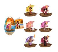 Mattel Disney Vaiana 2 Intrépidos Navegantes Conjunto con muñeco pequeño sorpresa, canoa y accesorios, inspirado en la película (los estilos pueden variar), JBT68