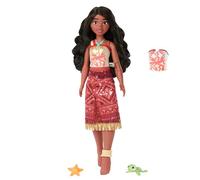 Mattel Disney Vaiana 2 Juguetes, Muñeca de moda Navegante Vaiana nadadora con 2 accesorios, corpiño con cambio de color y piernas móviles, inspirada en la película, JFF09