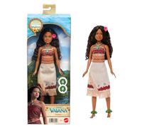 Mattel Disney Vaiana Muñeca Fashion Inspirada en la película | Moda extraíble, pelo largo ondulado, 4 accesorios con collar, articulada y coleccionable, JLV15