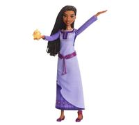Mattel Disney Wish Cantando ASHA de Rosas, muñeca de Moda y Figura de Estrella, movible con Ropa extraíble, Cantando la canción de la película en alemán HVX68