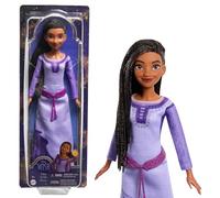 Mattel Disney Wish El Poder de los Deseos, Asha Muñeca con vestido morado y accesorios, inspirado en la película, juguete +3 años (HPX23)