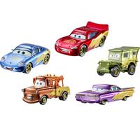 Mattel Disney y Pixar Cars Carrera 20º Aniversario Pack 5 | 5 personajes favoritos: Rayo McQueen, Mate, Sally, Ramone y Sargento, JMJ85