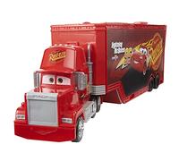 Mattel Disney y Pixar Cars Playset Mack Transformable | Camión de Juguete 2-en-1 y Estación de Reparación con lanzador, elevador y más, HDC75