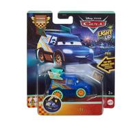 Mattel Disney y Pixar Cars Vehículo de Juguete con Luz (Modelos Variados) | Incluye coche o camión a escala 1:55 de la saga con luz, pulsa para 1 de 4 secuencias coloridas, JMT42