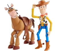 Mattel Disney y Pixar Toy Story 4 - Woody y Bullseye | Pack de 2 figuras inspiradas en la película, escala relativa para juego de historias, GDB91
