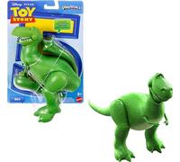 Mattel Disney Pixar Toy Story 5 Rex Figura de acción de 18,4 cm de Altura, Dinosaurio tiranosaurio, 8 articulaciones móviles, diseño detallado y Escala para Jugar, JKV17